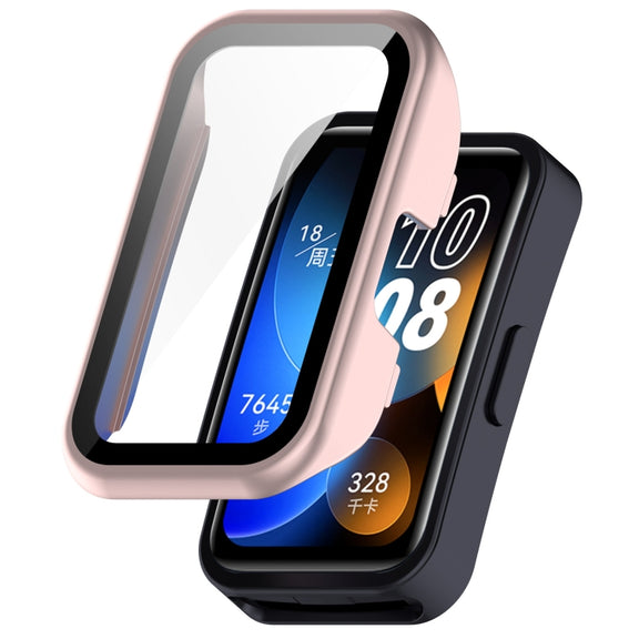 For Huawei Band 10 / 9 / 8 PC + Tempered Film Integrated Protective Watch Case(Matte Powder)