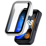 For Huawei Band 9 / 8 PC + Tempered Film Integrated Protective Watch Case(Matte Silver)