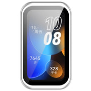 For Huawei Band 9 / 8 PC + Tempered Film Integrated Protective Watch Case(Matte Silver)