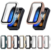 For Huawei Band 10 / 9 / 8 PC + Tempered Film Integrated Protective Watch Case(Matte Powder)