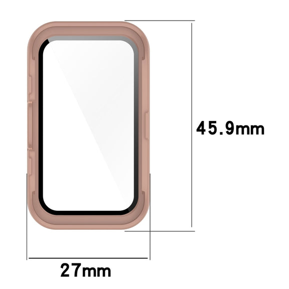 For Huawei Band 9 / 8 PC + Tempered Film Integrated Protective Watch Case(Matte Silver)