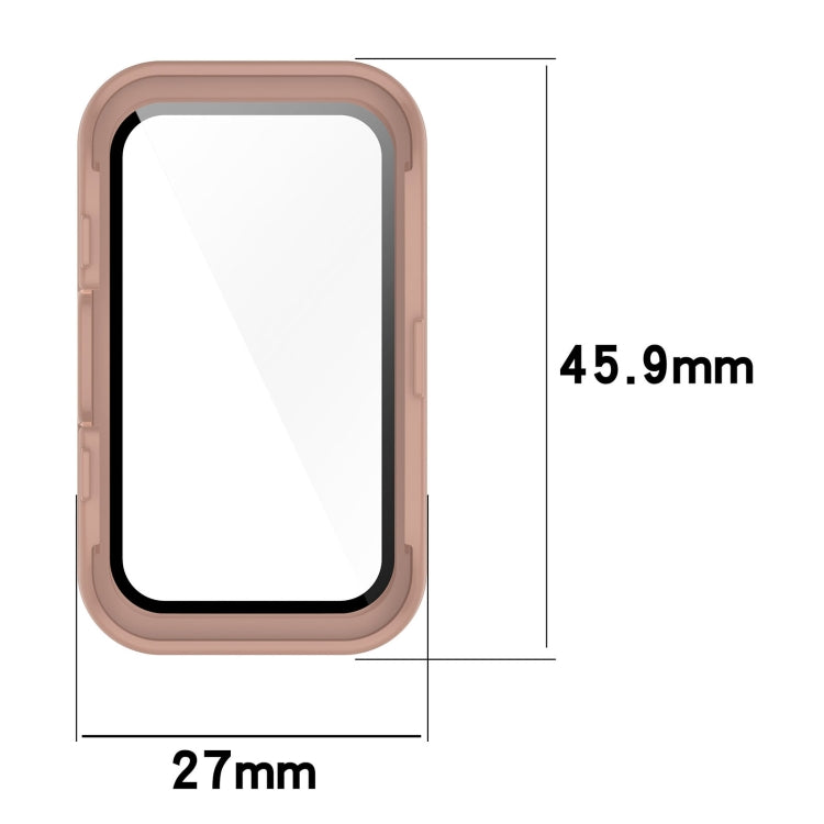 For Huawei Band 9 / 8 PC + Tempered Film Integrated Protective Watch Case(Matte Silver)