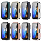 For Huawei Band 10 / 9 / 8 PC + Tempered Film Integrated Protective Watch Case(Matte Powder)