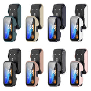 For Huawei Band 9 / 8 PC + Tempered Film Integrated Protective Watch Case(Matte Silver)