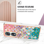 For Honor 90 5G Electroplating IMD TPU Phone Case with Ring(Colorful Scales)