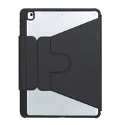 For iPad 10th Gen 10.9 2022 F10B 360 Rotation Acrylic Transparent Bluetooth Keyboard Leather Case(Black)