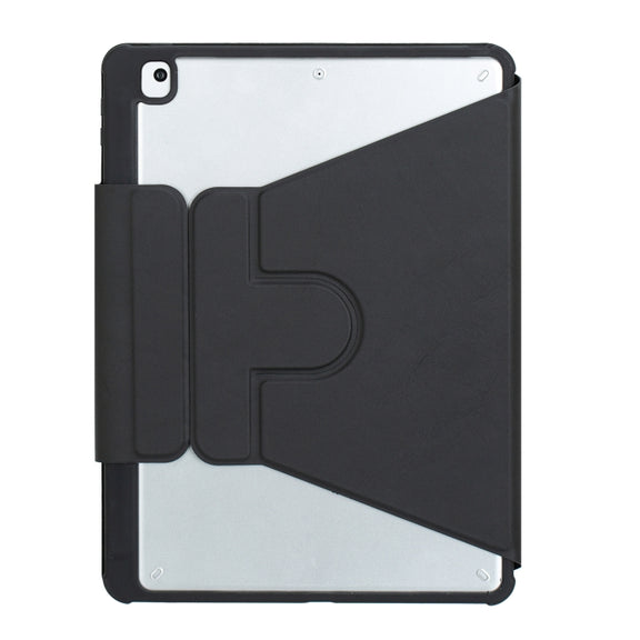 For iPad 10th Gen 10.9 2022 F10B 360 Rotation Acrylic Transparent Bluetooth Keyboard Leather Case(Black)