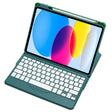 For iPad 10th Gen 10.9 2022 F10B 360 Rotation Acrylic Transparent Bluetooth Keyboard Leather Case(Green) - Universal by PMC TechLife | Online Shopping South Africa | PMC TechLife