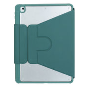 For iPad 10th Gen 10.9 2022 F10B 360 Rotation Acrylic Transparent Bluetooth Keyboard Leather Case(Green)