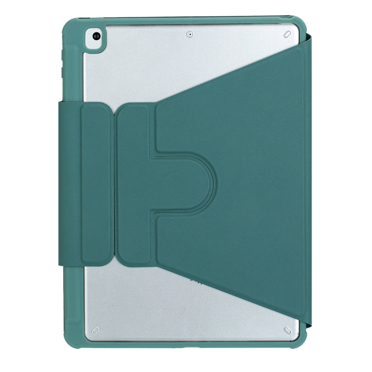 For iPad 10th Gen 10.9 2022 F10B 360 Rotation Acrylic Transparent Bluetooth Keyboard Leather Case(Green)