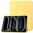 For iPad Air 11 2025 / 2024 Clear Acrylic 3-Fold Leather Tablet Case(Yellow) - iPad Air 11 2025 / 2024 Cases by PMC TechLife | Online Shopping South Africa | PMC TechLife | Buy Now Pay Later Mobicred
