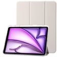 For iPad Air 13 2024 Clear Acrylic 3-Fold Leather Tablet Case(Grey) - iPad Air 13 2024 Cases by PMC TechLife | Online Shopping South Africa | PMC TechLife | Buy Now Pay Later Mobicred
