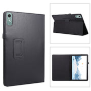 For Lenovo Xiaoxin Pad Pro 12.7 Litchi Texture Leather Tablet Case(Black)