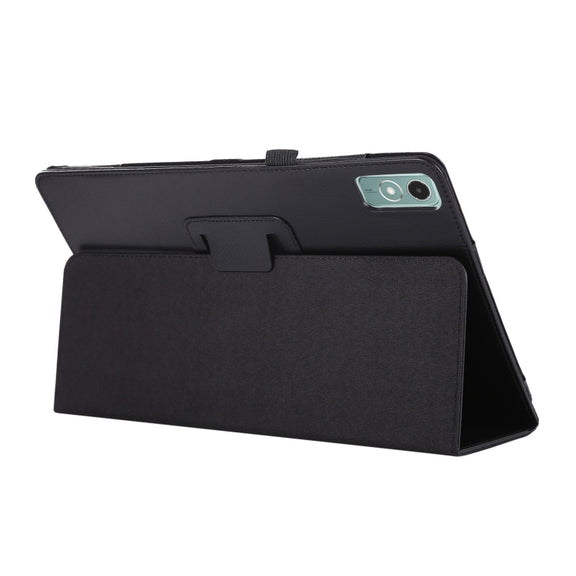 For Lenovo Xiaoxin Pad Pro 12.7 Litchi Texture Leather Tablet Case(Black)