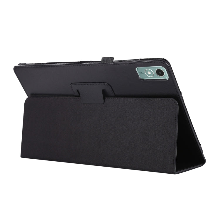 For Lenovo Xiaoxin Pad Pro 12.7 Litchi Texture Leather Tablet Case(Black)