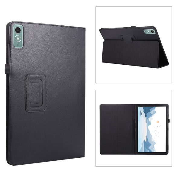 For Lenovo Xiaoxin Pad Pro 12.7 Litchi Texture Leather Tablet Case(Black)