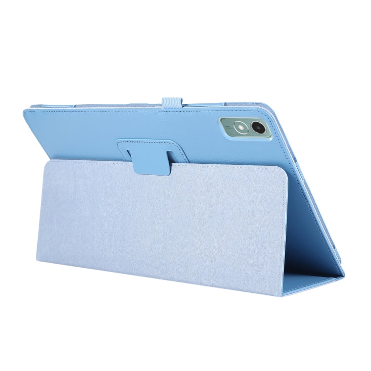 For Lenovo Xiaoxin Pad 11 2024 / M11 Litchi Texture Leather Tablet Case(Light Blue)