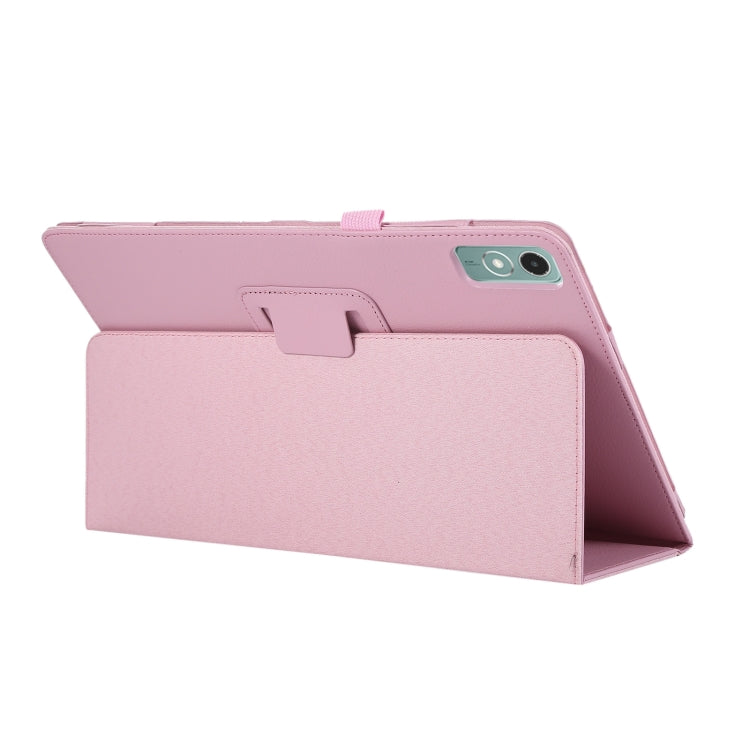 For Lenovo Xiaoxin Pad 11 2024 / M11 Litchi Texture Leather Tablet Case(Pink)