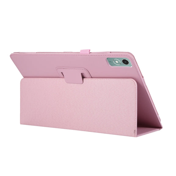 For Lenovo Xiaoxin Pad 11 2024 / M11 Litchi Texture Leather Tablet Case(Pink)