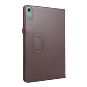 For Lenovo Xiaoxin Pad 11 2024 / M11 Litchi Texture Leather Tablet Case(Brown)