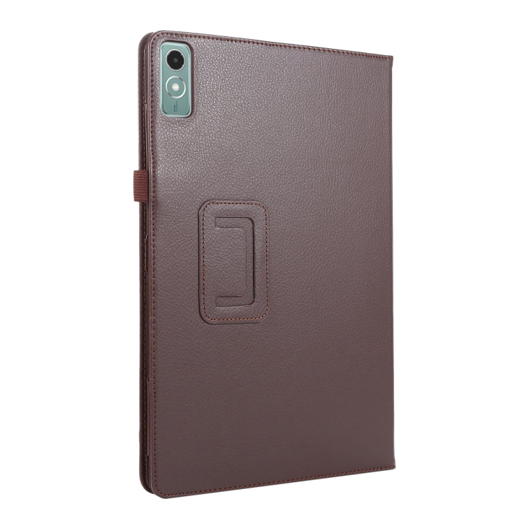 For Lenovo Xiaoxin Pad 11 2024 / M11 Litchi Texture Leather Tablet Case(Brown)