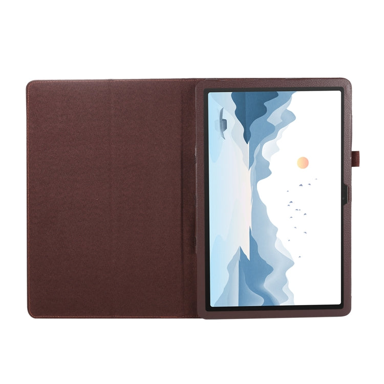 For Lenovo Xiaoxin Pad 11 2024 / M11 Litchi Texture Leather Tablet Case(Brown)