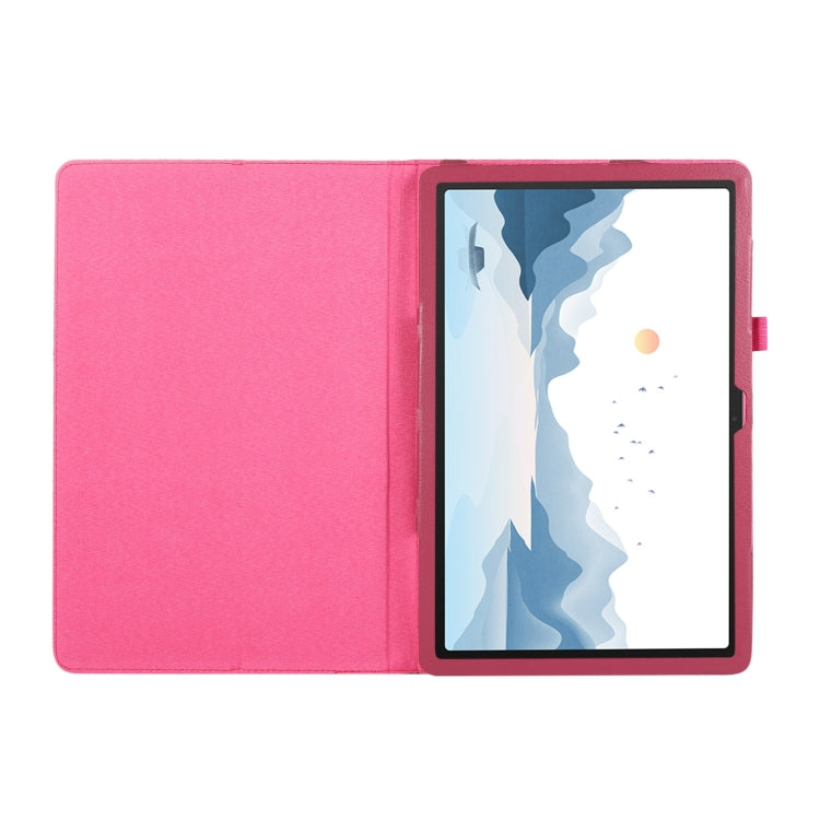 For Lenovo Xiaoxin Pad 11 2024 / M11 Litchi Texture Leather Tablet Case(Rose Red)