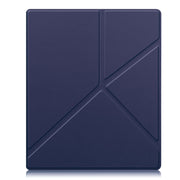 For Kobo Elipsa 2E Solid Color Deformation TPU Leather Smart Tablet Case(Dark Blue)