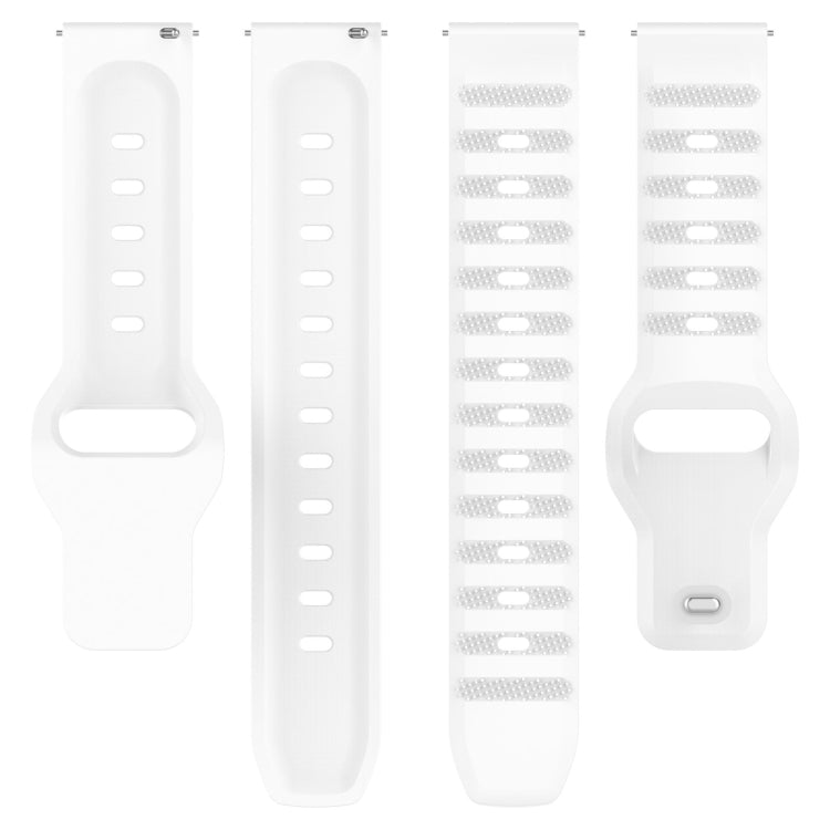 22mm Universal Dots Pattern Silicone Replacement Watch Band(White)