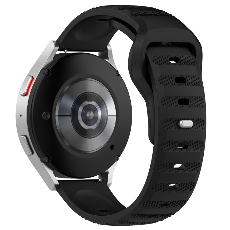 22mm Universal Dots Pattern Silicone Replacement Watch Band(Black)