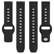 22mm Universal Dots Pattern Silicone Replacement Watch Band(Black)