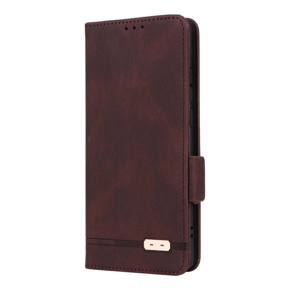 For OPPO Reno10 Pro+ Magnetic Clasp Leather Phone Case(Brown)