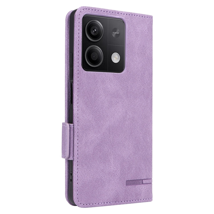 For Xiaomi Redmi Note 13 5G Magnetic Clasp Leather Phone Case(Purple)