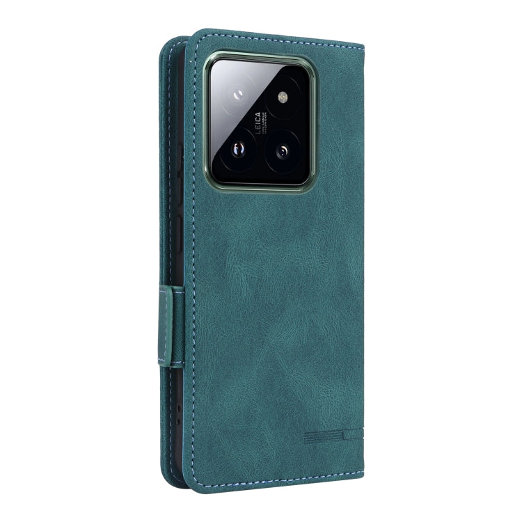 For Xiaomi 14 Pro Magnetic Clasp Leather Phone Case(Green)
