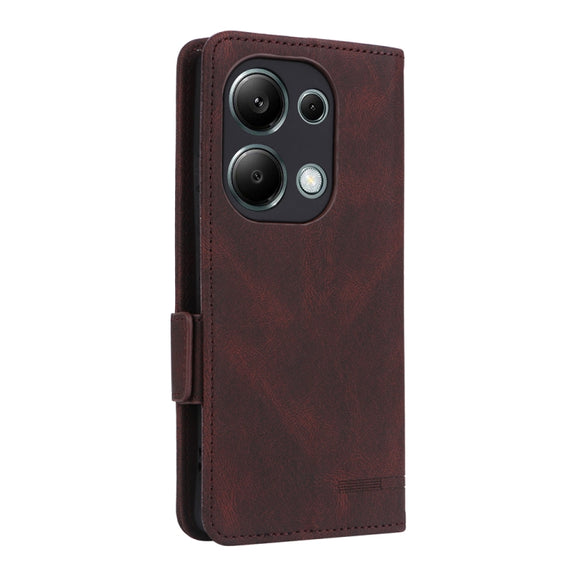 For Xiaomi Redmi Note 13 Pro 4G Magnetic Clasp Leather Phone Case(Brown)
