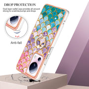 For Xiaomi 13 Lite 5G Electroplating IMD TPU Phone Case with Ring(Colorful Scales)