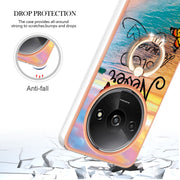 For Xiaomi Redmi A3 Electroplating IMD TPU Phone Case with Ring(Dream Butterfly)