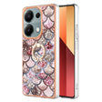 For Xiaomi Redmi Note 13 Pro 4G/Poco M6 Pro 4G Electroplating IMD TPU Phone Case with Ring(Pink Scales) - Note 13 Pro Cases by PMC TechLife | Online Shopping South Africa | PMC TechLife | Buy Now Pay Later Mobicred