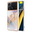 For Xiaomi Poco X6 Pro / Redmi K70E Electroplating IMD TPU Phone Case with Ring(White Marble) - K70E Cases by PMC TechLife | Online Shopping South Africa | PMC TechLife | Buy Now Pay Later Mobicred
