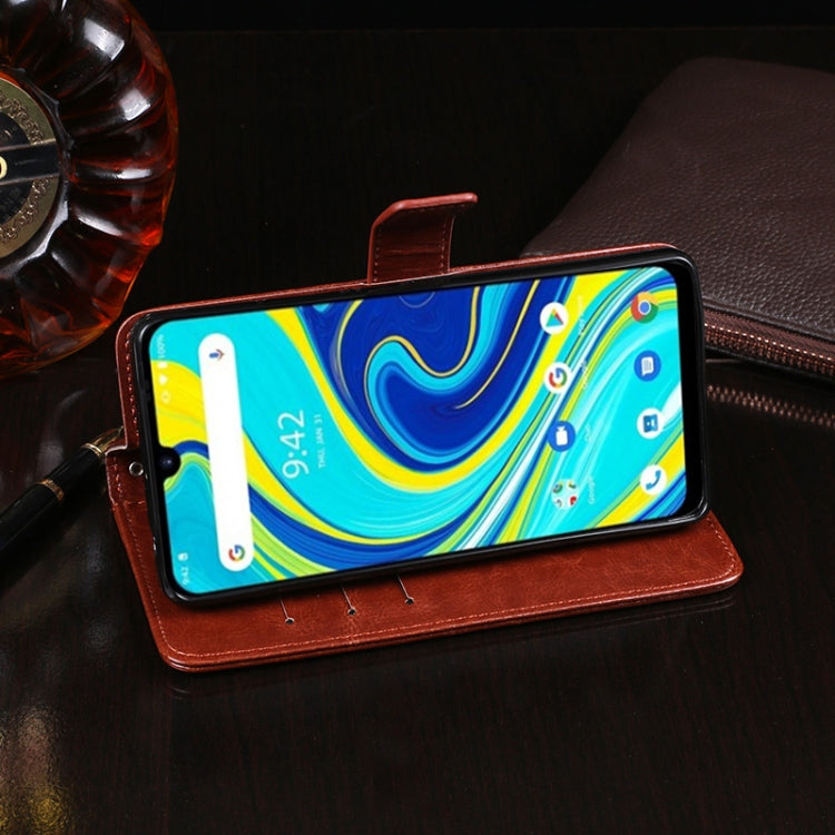 For UMIDIGI A7 Pro idewei Crazy Horse Texture Horizontal Flip Leather Case with Holder & Card Slots & Wallet(White)