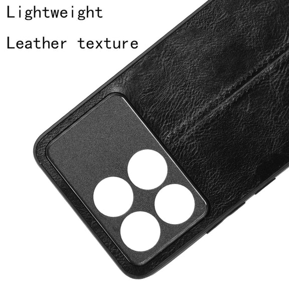 For Xiaomi Redmi K70 / K70 Pro Sewing Cow Pattern Skin PC + PU + TPU Phone Case(Black)