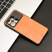 For Xiaomi Redmi K70 / K70 Pro Sewing Cow Pattern Skin PC + PU + TPU Phone Case(Orange)