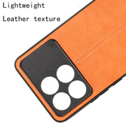 For Xiaomi Redmi K70 / K70 Pro Sewing Cow Pattern Skin PC + PU + TPU Phone Case(Orange)