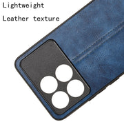 For Xiaomi Redmi K70 / K70 Pro Sewing Cow Pattern Skin PC + PU + TPU Phone Case(Blue)