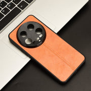 For Xiaomi 14 Ultra Sewing Cow Pattern Skin PC + PU + TPU Phone Case(Orange)