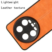 For Xiaomi 14 Ultra Sewing Cow Pattern Skin PC + PU + TPU Phone Case(Orange)