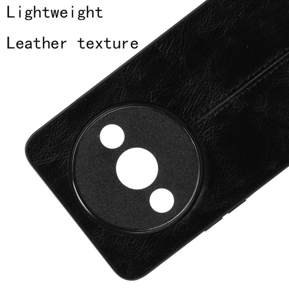 For Xiaomi Redmi A3 Sewing Cow Pattern Skin PC + PU + TPU Phone Case(Black)