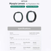 For PlayStation VR2 Hifylux Myopia Glasses Aspherical Resin Lens(-2.5D)