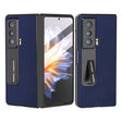 For Honor Magic Vs ABEEL Integrated Black Edge Genuine Leather Mino Phone Case with Holder(Royal Blue) - free shipping - PMC TechLife - Order now!