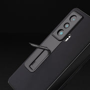 For Honor Magic Vs ABEEL Integrated Genuine Leather Silky Soft Phone Case with Holder(Black)
